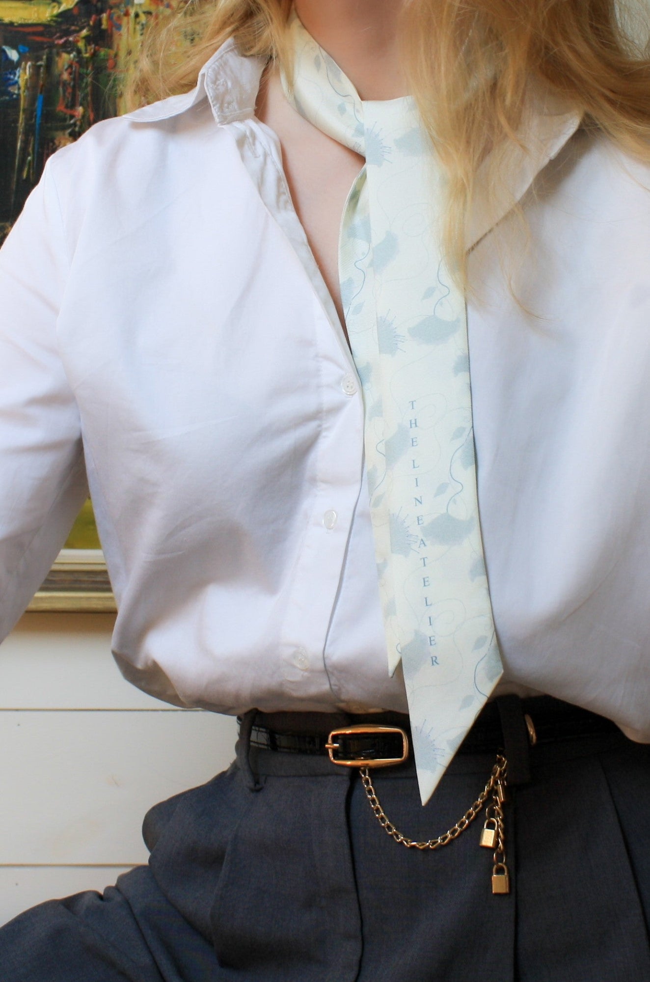 Silk twilly scarf, Morning Reverie