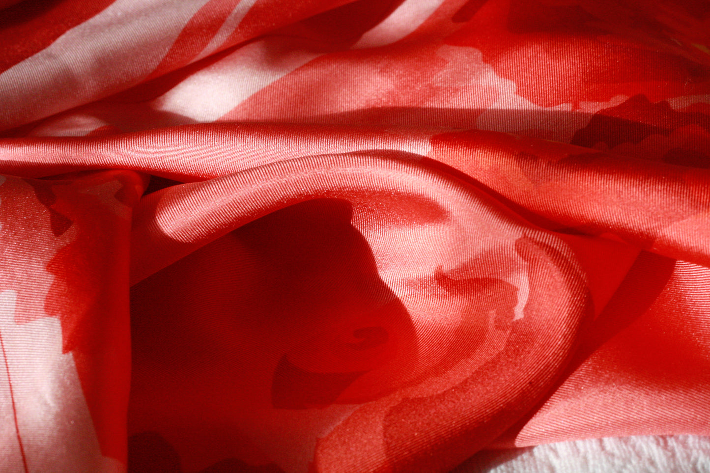 Large silk scarf, Rose d`Amour