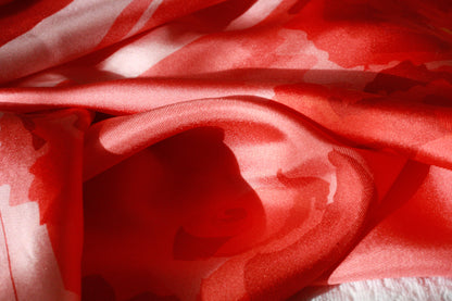 Large silk scarf, Rose d`Amour